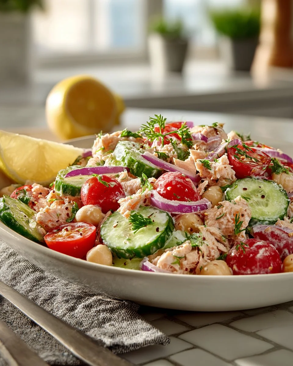 Protein-Packed Tuna Garbanzo Bean Salad Protein-Packed Tuna Garbanzo Bean Salad