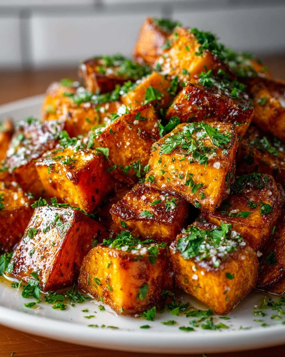 Roasted Sweet Potatoes with Cinnamon & Honey Roasted Sweet Potatoes with Cinnamon & Honey