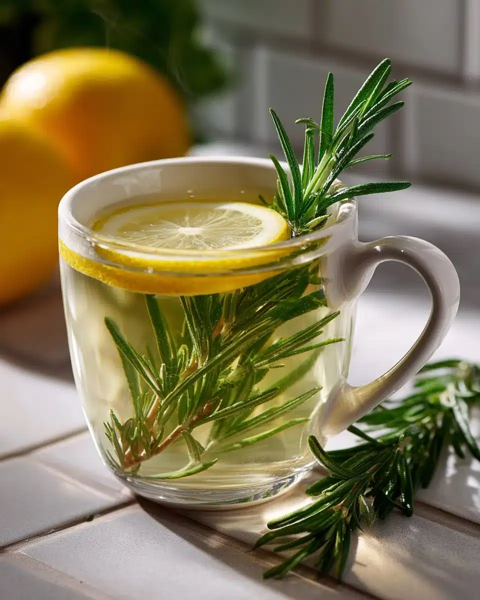 Cup of Rosemary Memory Tea for improved focus and memory retention