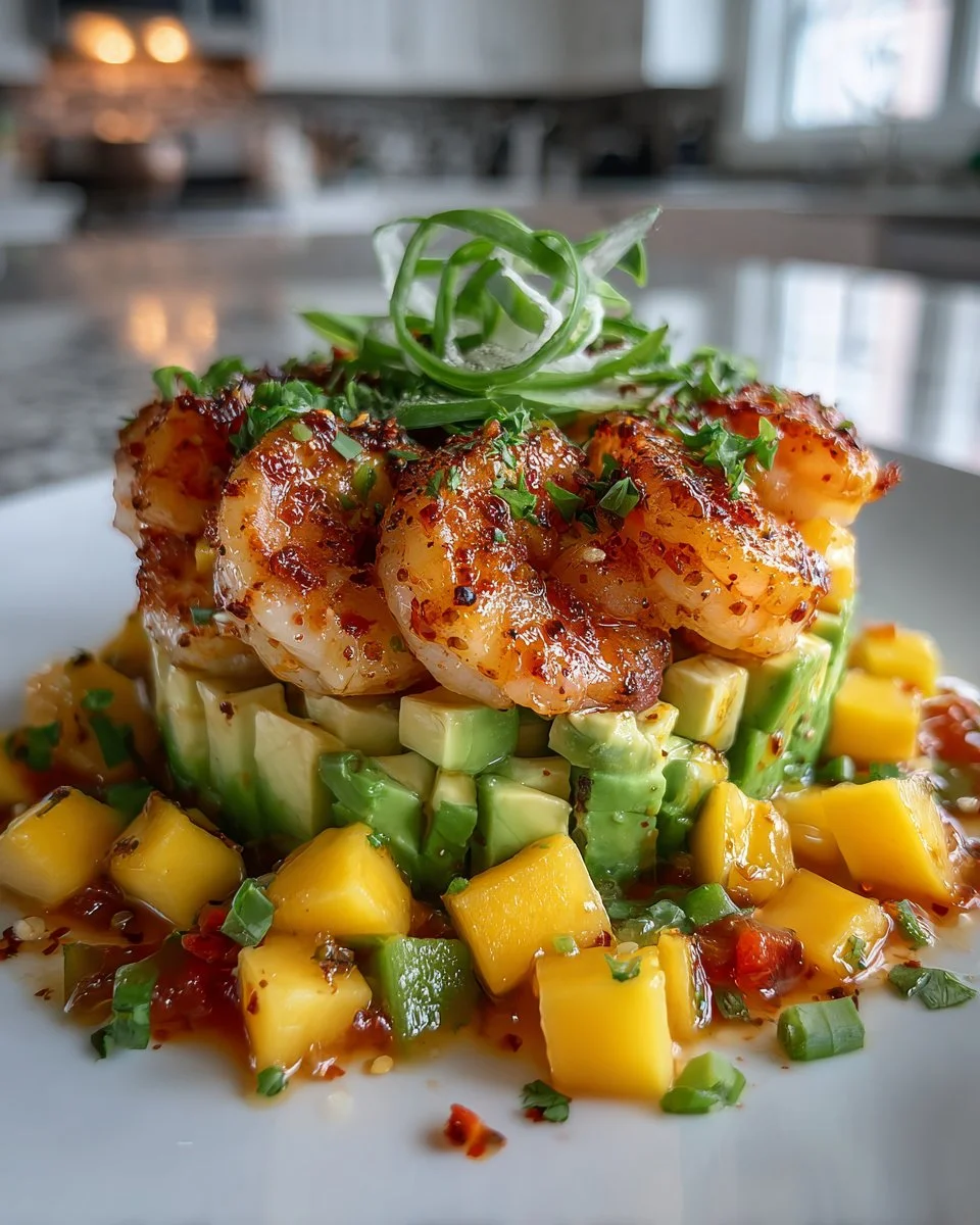 Shrimp and Avocado Bowls with Mango Salsa & Lime-Chili Sauce Shrimp and Avocado Bowls with Mango Salsa & Lime-Chili Sauce