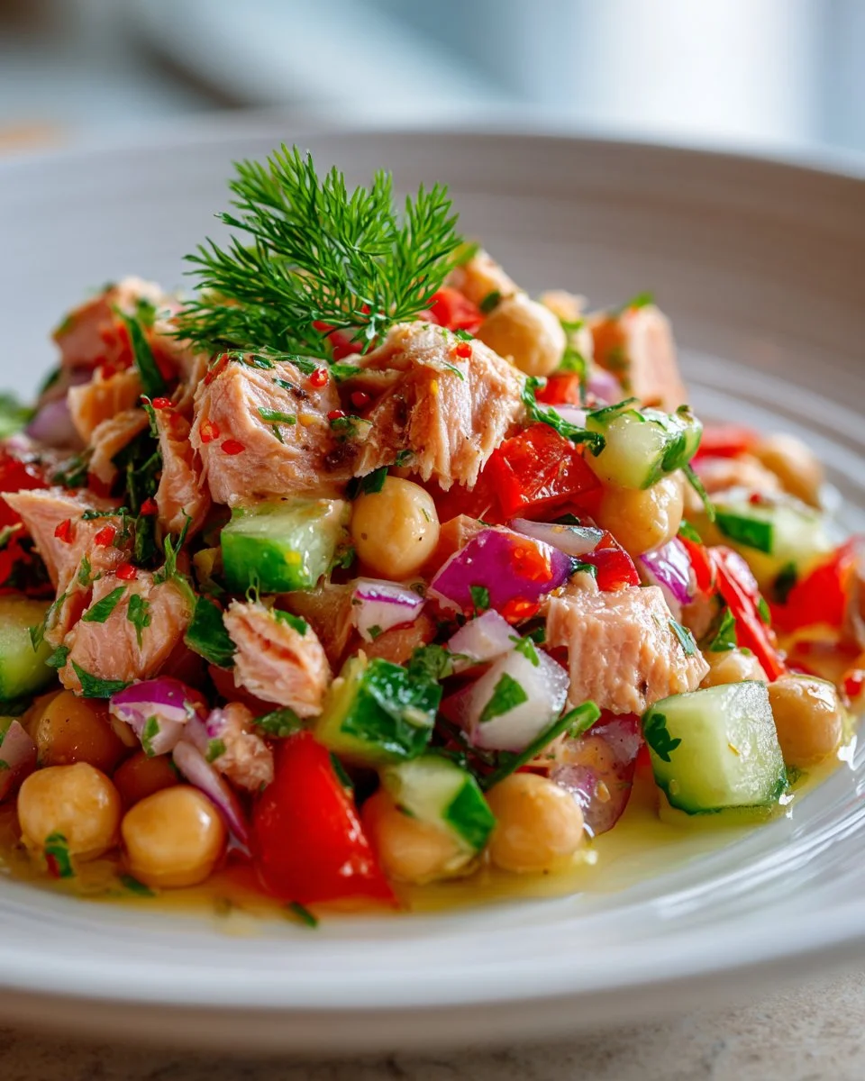 Simple Tuna Garbanzo Bean Salad Simple Tuna Garbanzo Bean Salad