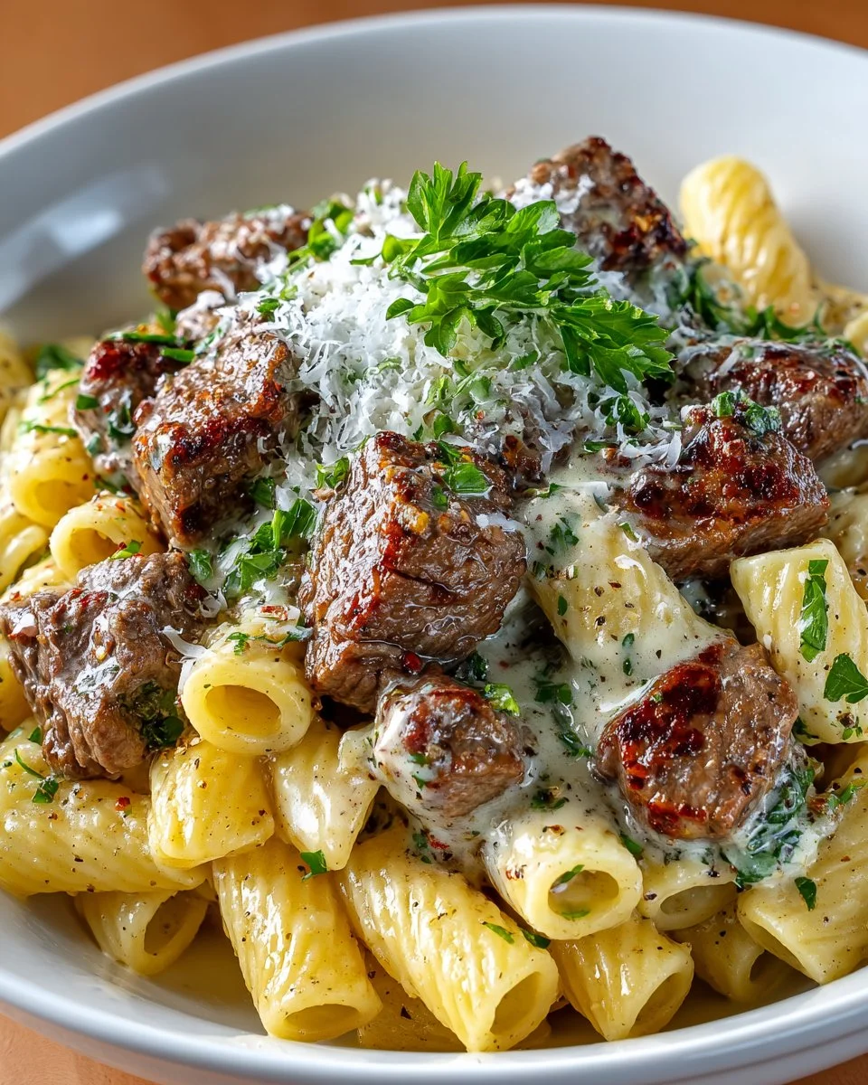 Slow Cooker Creamy Garlic Beef Pasta Slow Cooker Creamy Garlic Beef Pasta