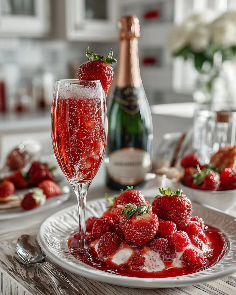 Strawberries and Cream Mimosa Strawberries and Cream Mimosa
