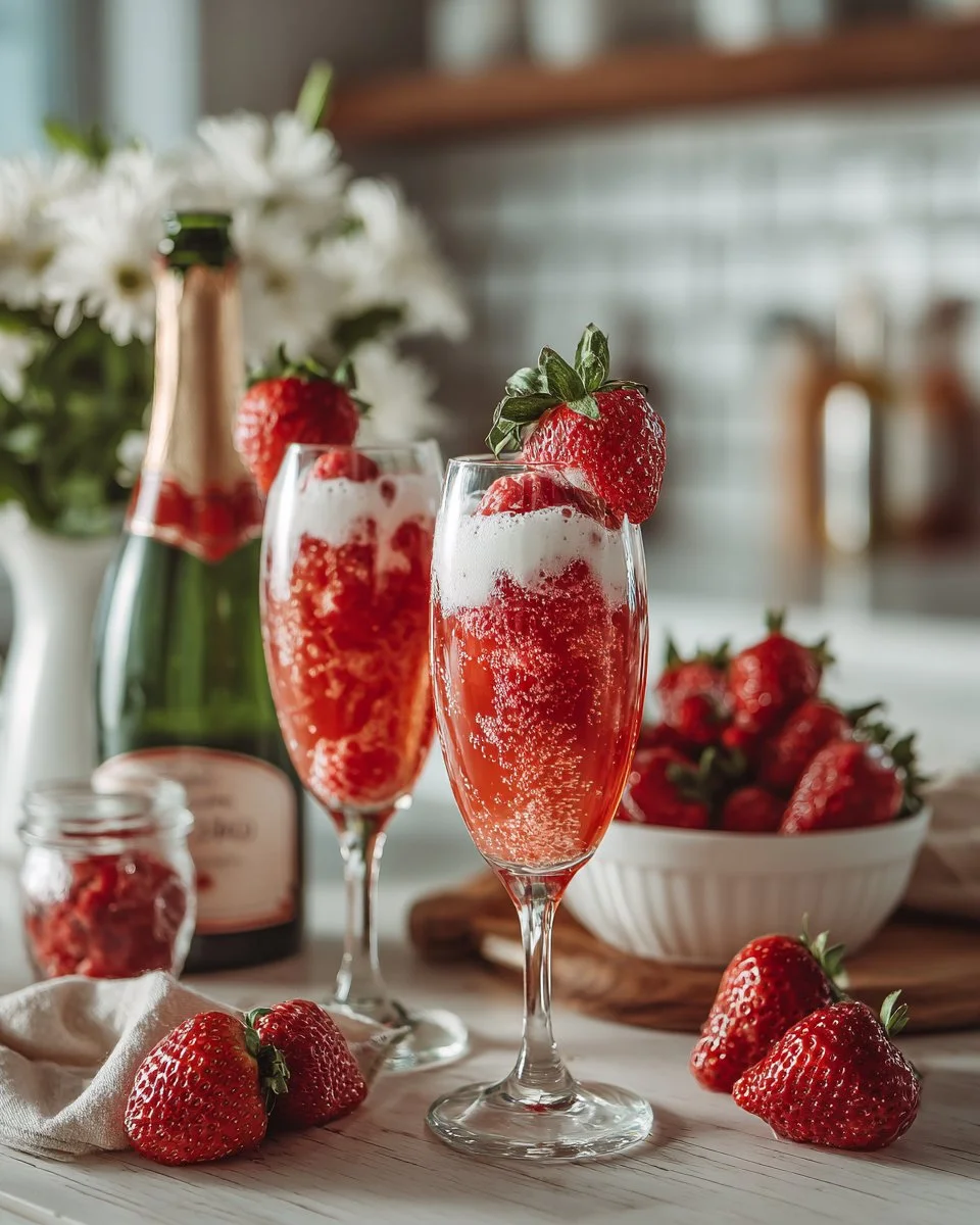 Strawberries and Cream Mimosa Strawberries and Cream Mimosa