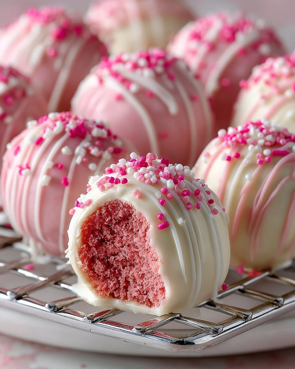 Strawberry Cake Truffles Strawberry Cake Truffles