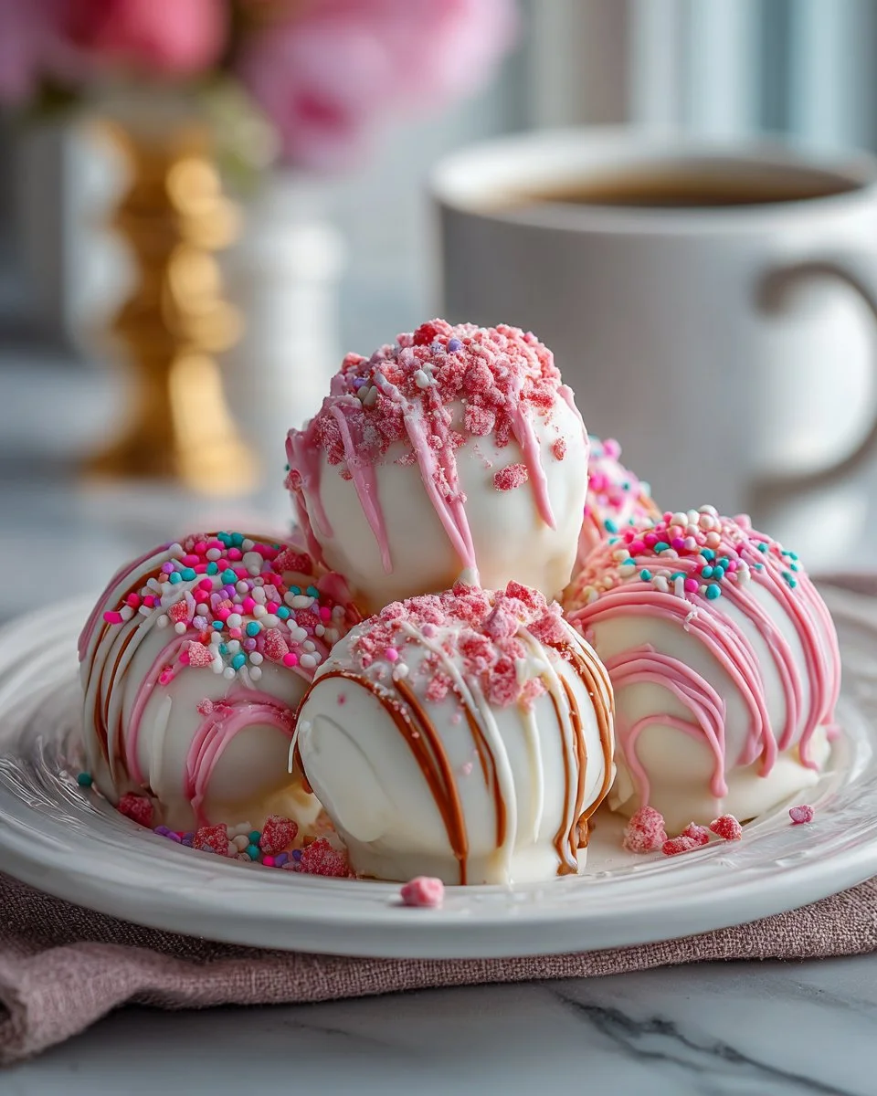 Strawberry Cake Truffles Strawberry Cake Truffles