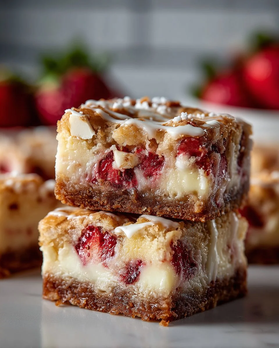 Strawberry Lime White Chocolate Gooey Bars Strawberry Lime White Chocolate Gooey Bars