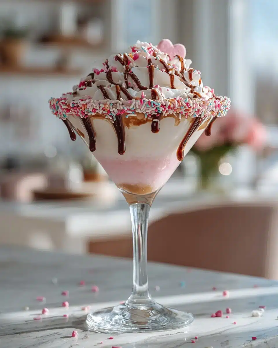 Sweetie Martini cocktail served in a stylish glass with garnishes