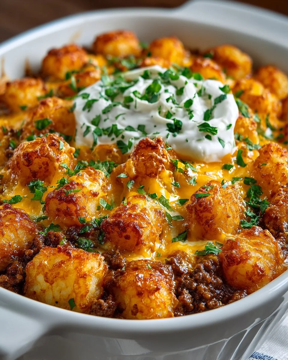Tater Tot Casserole with Ground Beef Tater Tot Casserole with Ground Beef