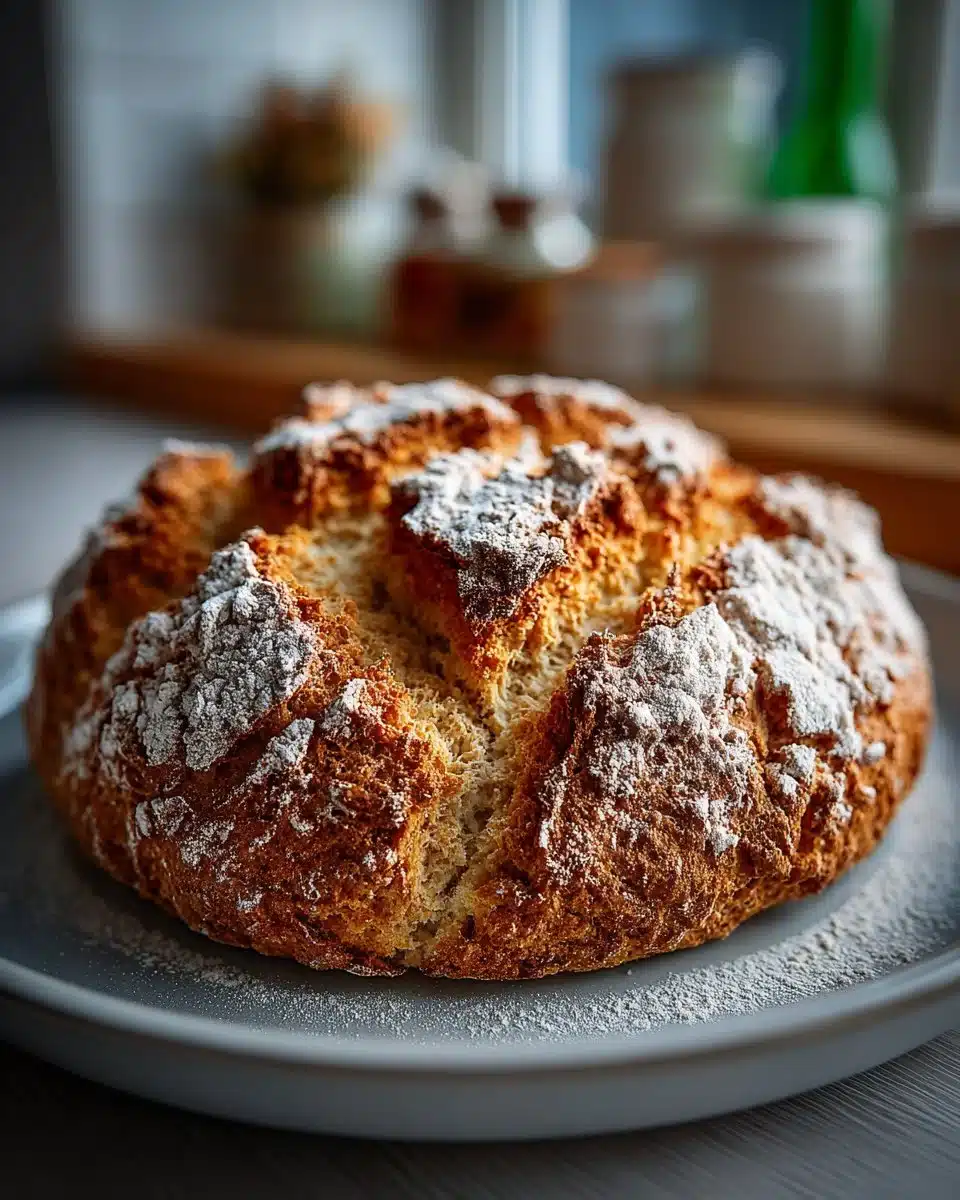 Homemade traditional Irish Soda Bread made without yeast