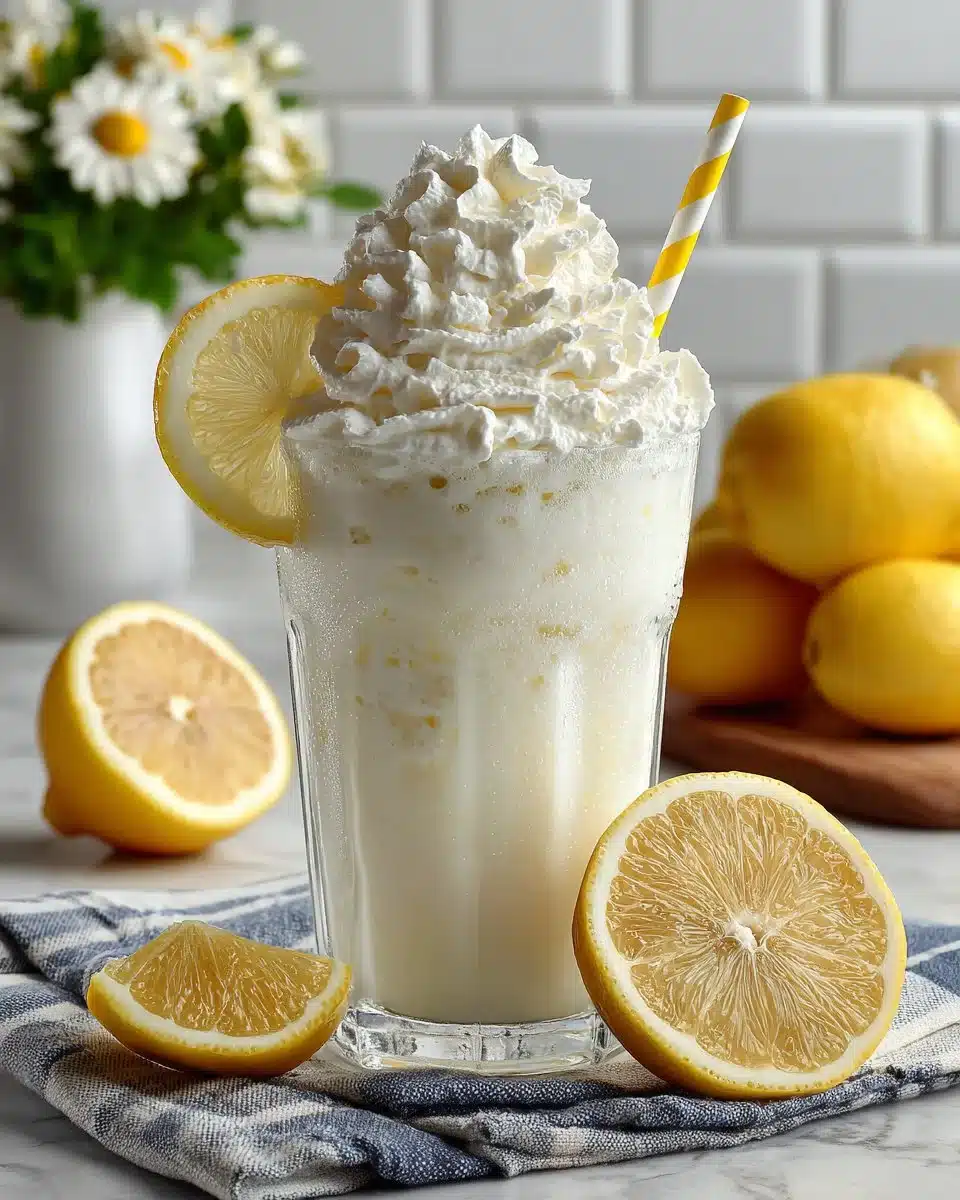 Refreshing 3-Ingredient Frosted Lemonade served in a glass with ice