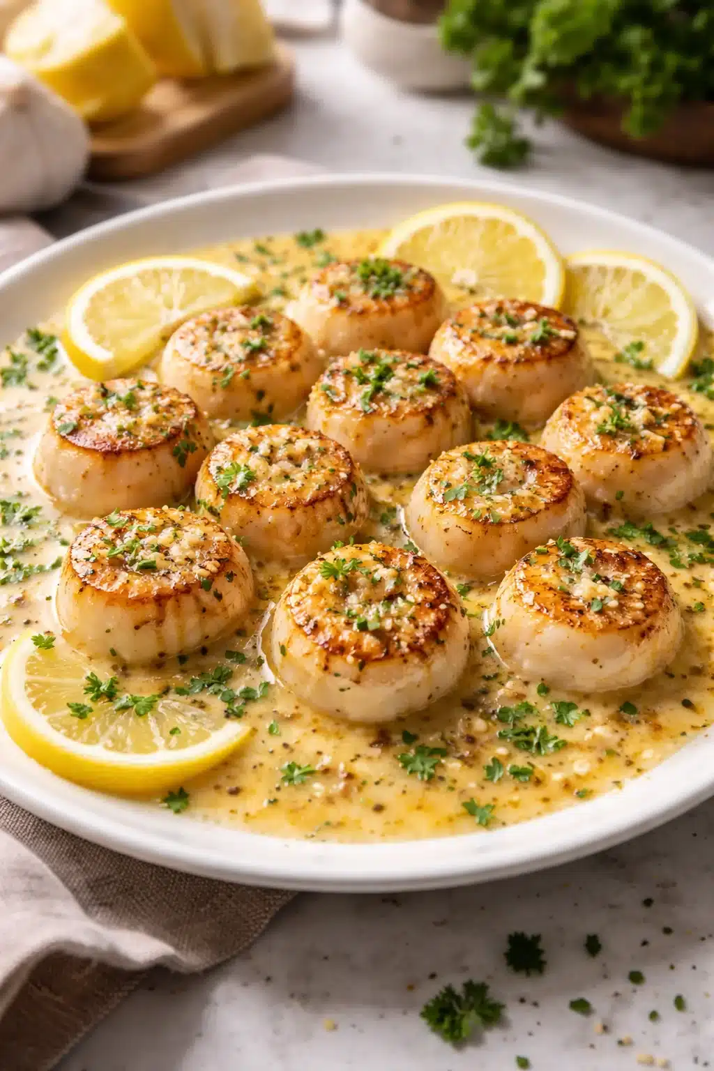 Indulge in Creamy Garlic Butter Scallops Tonight! Indulge in Creamy Garlic Butter Scallops Tonight!