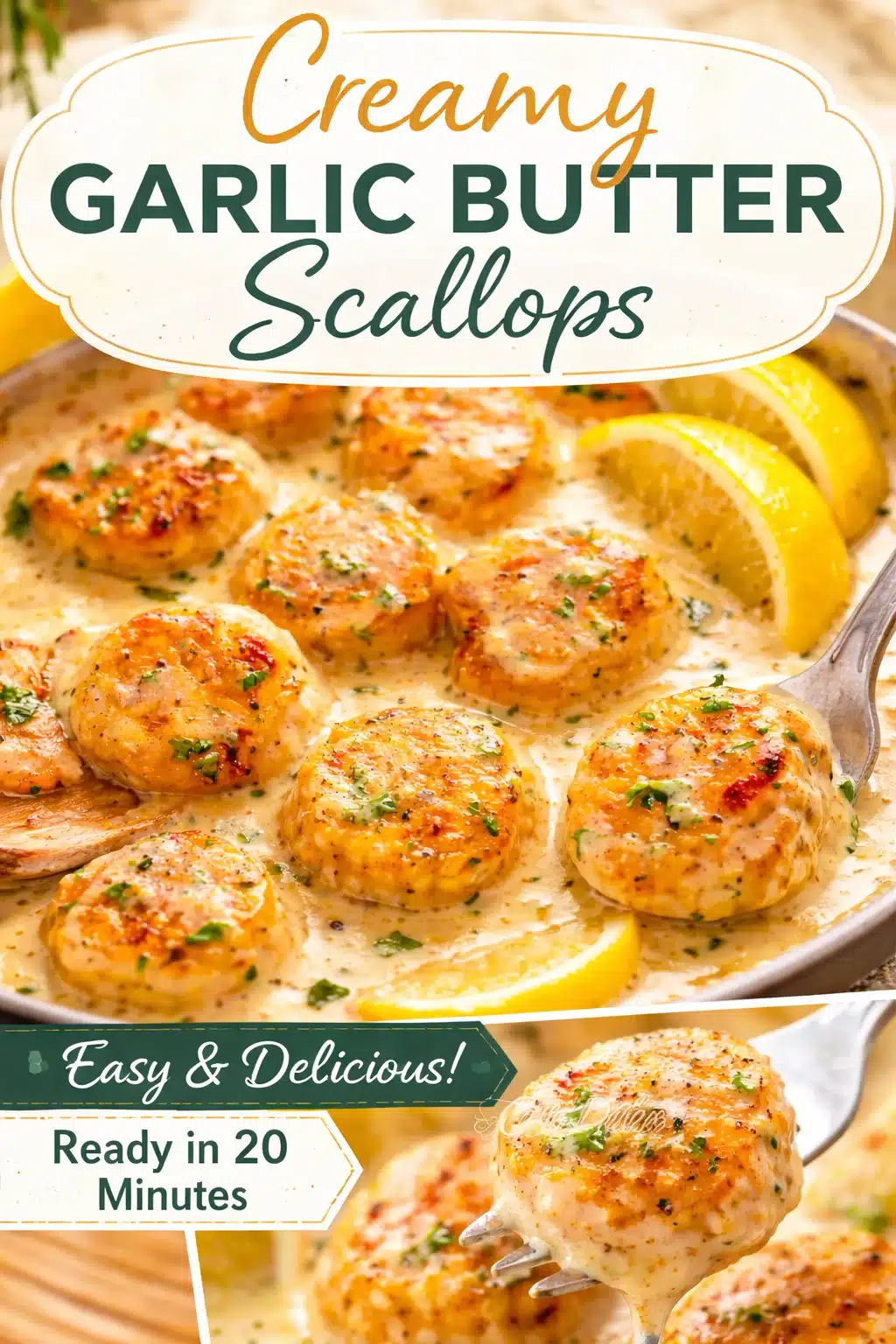Indulge in Creamy Garlic Butter Scallops Tonight! Creamy Garlic Butter Scallops