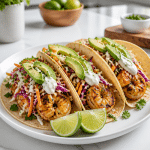 light and fresh shrimp tacos with slaw 1