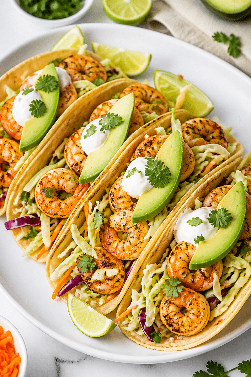 Light and Fresh Shrimp Tacos with Slaw light and fresh shrimp tacos with slaw 2