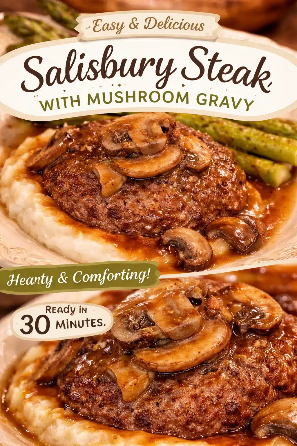 Savory Easy Hamburger Steaks with Gravy in a Flash! Easy Hamburger Steaks with Gravy