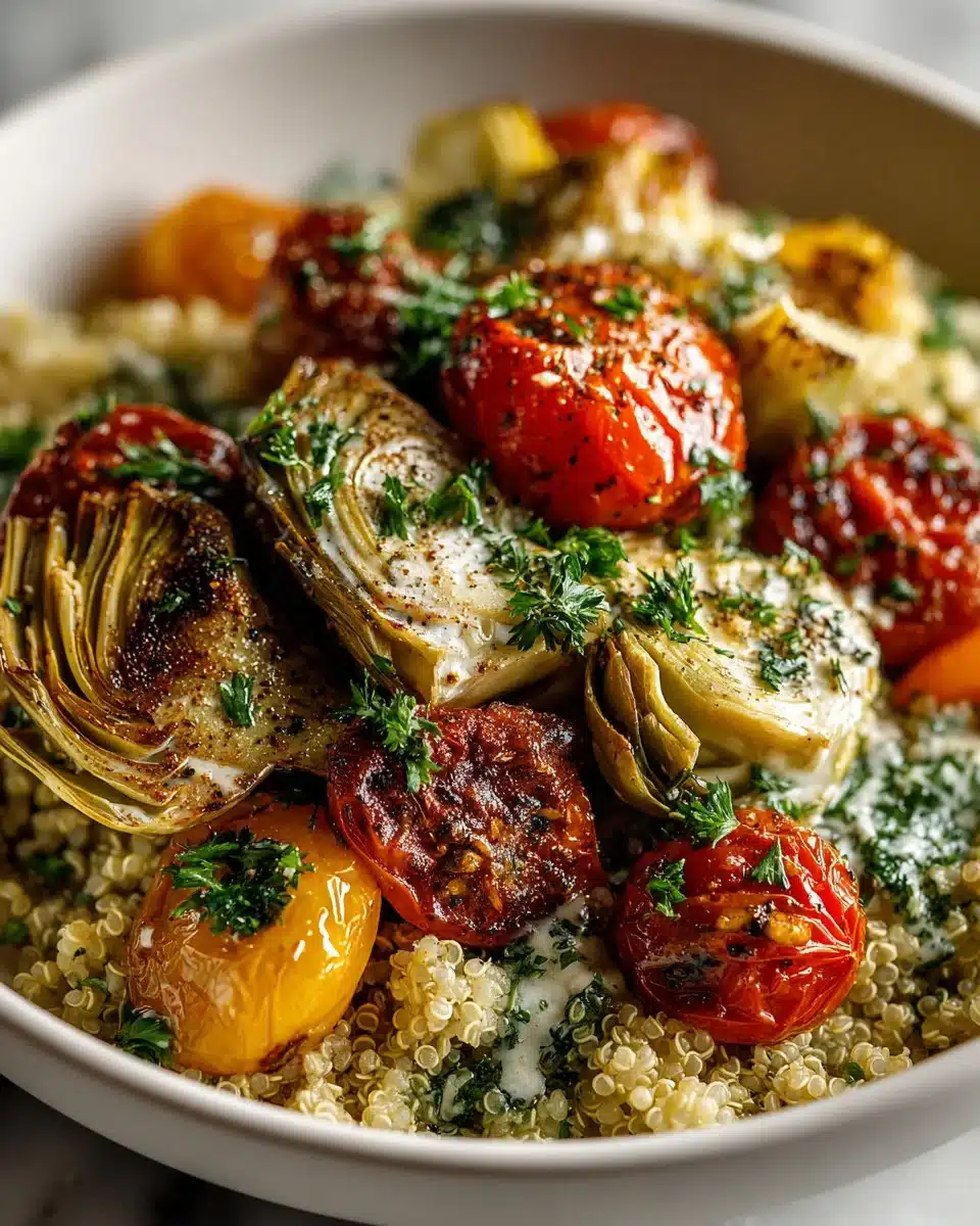 Roasted Artichoke Quinoa Bowl roasted artichoke quinoa bowl 2026 03 26 193047