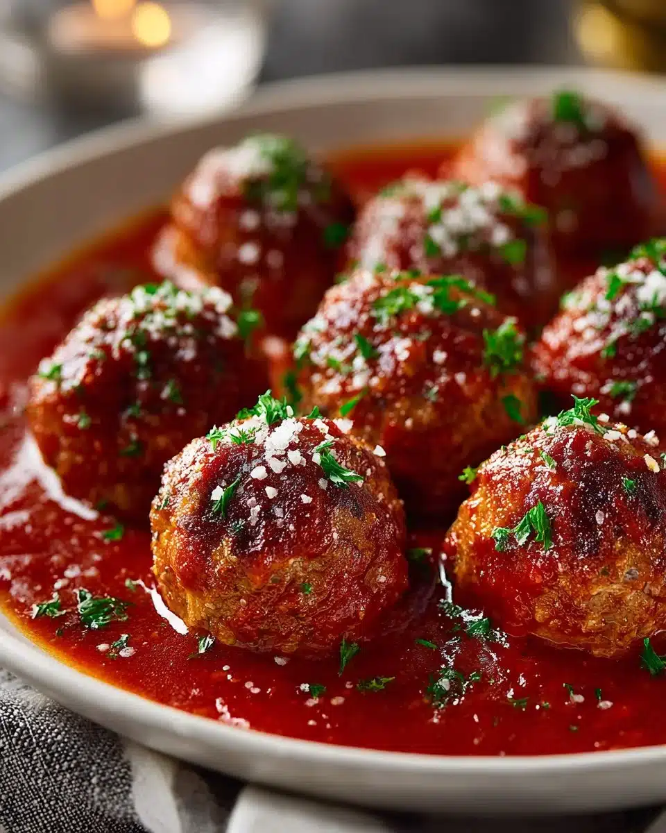Baked Turkey Meatballs with Marinara Baked Turkey Meatballs with Marinara