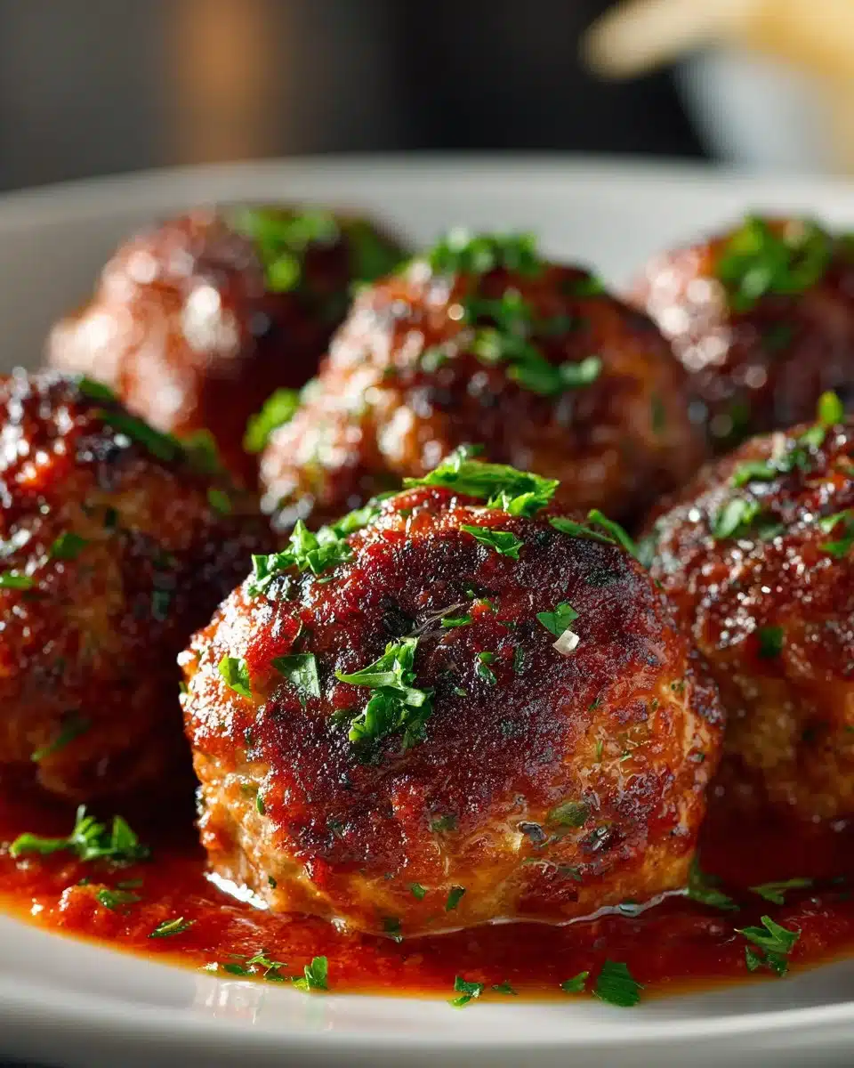 Baked Turkey Meatballs with Marinara Baked Turkey Meatballs with Marinara
