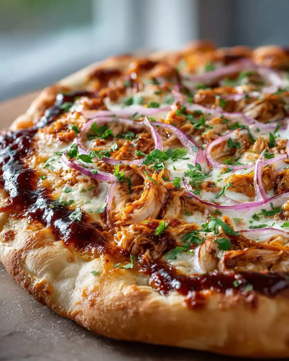 BBQ Chicken and Red Onion Pizza BBQ Chicken and Red Onion Pizza