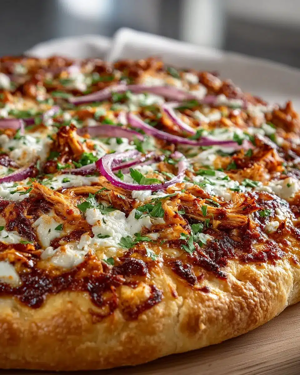 BBQ Chicken and Red Onion Pizza BBQ Chicken and Red Onion Pizza