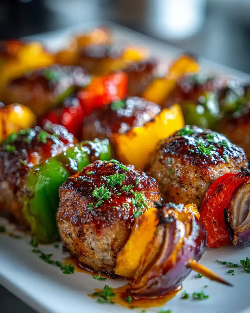 BBQ Turkey Sausage Skewers