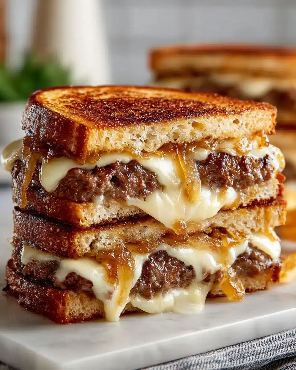 Beef Patty Melts with Swiss Cheese Beef Patty Melts with Swiss Cheese