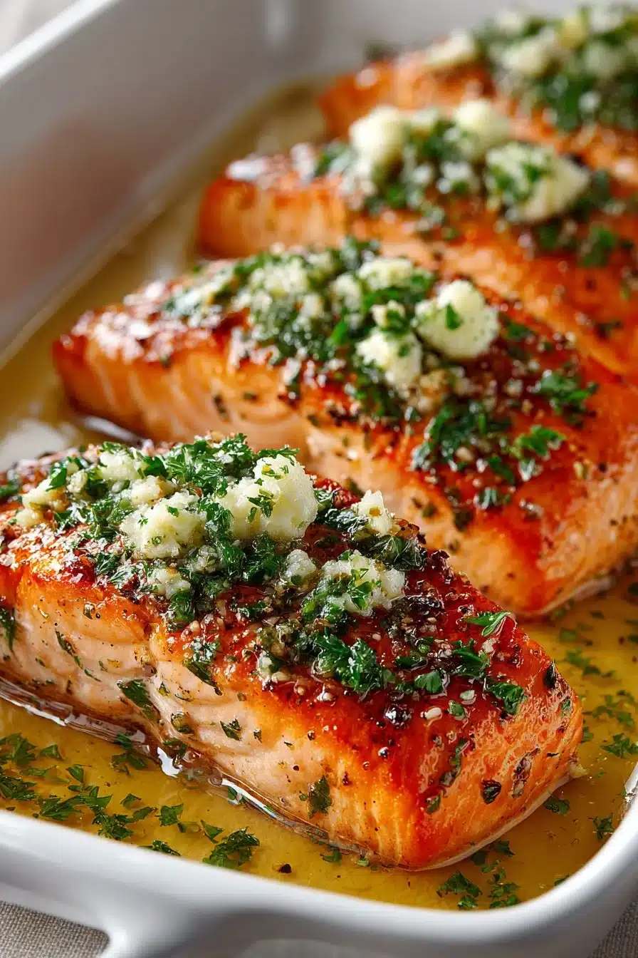 Best Healthy Baked Garlic Butter Salmon Dinner