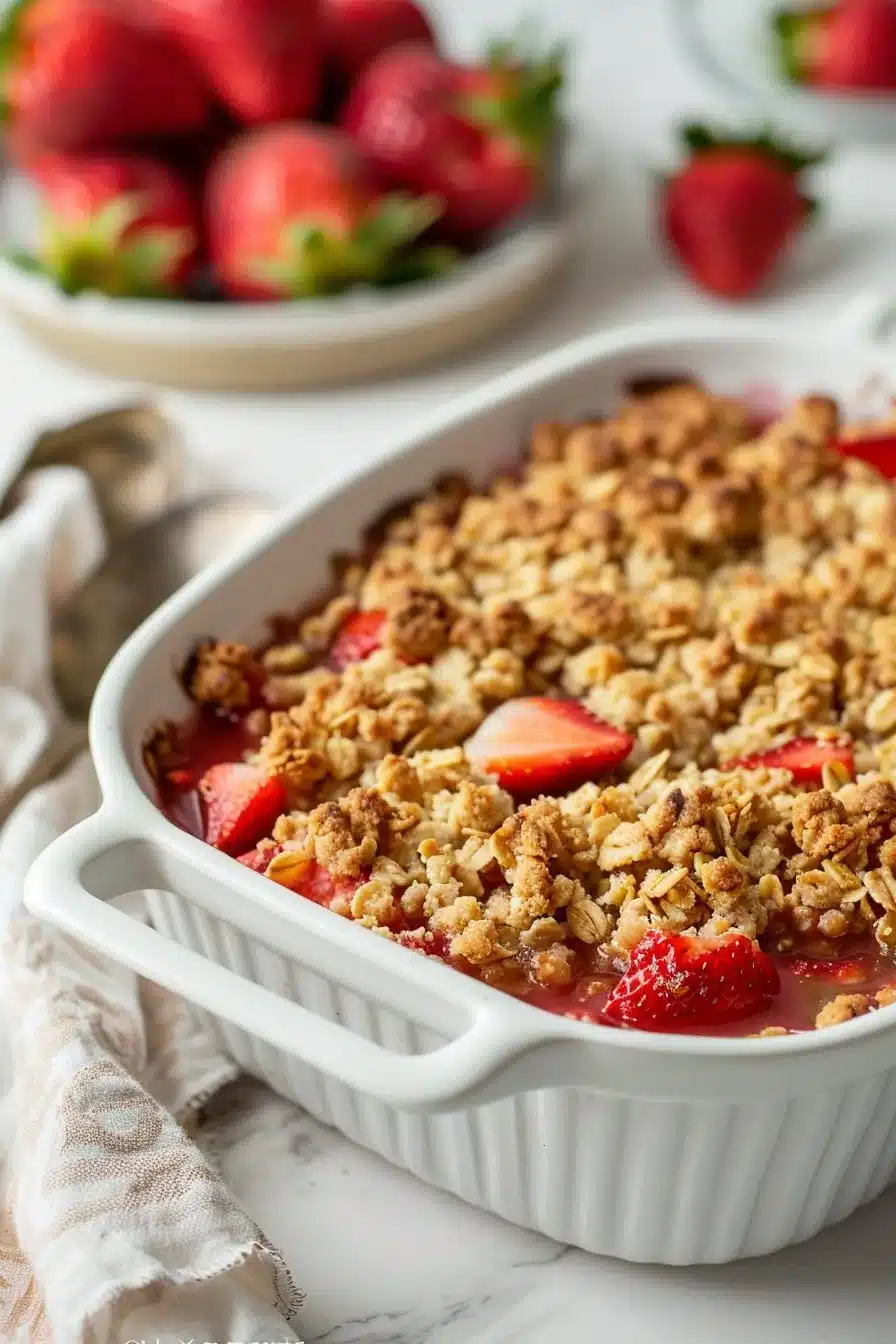 Best Homemade Strawberry Rhubarb Crumble Dessert
