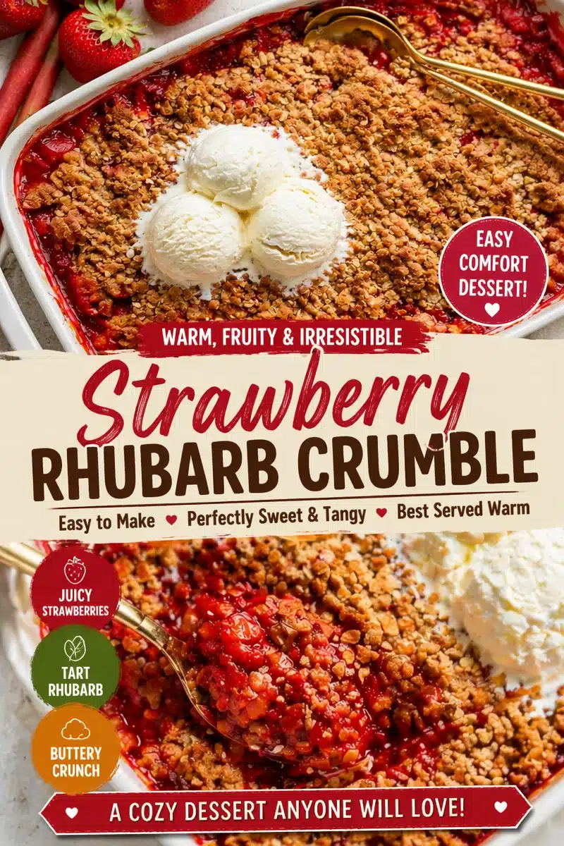 Best Old Fashioned Strawberry Rhubarb Crisp