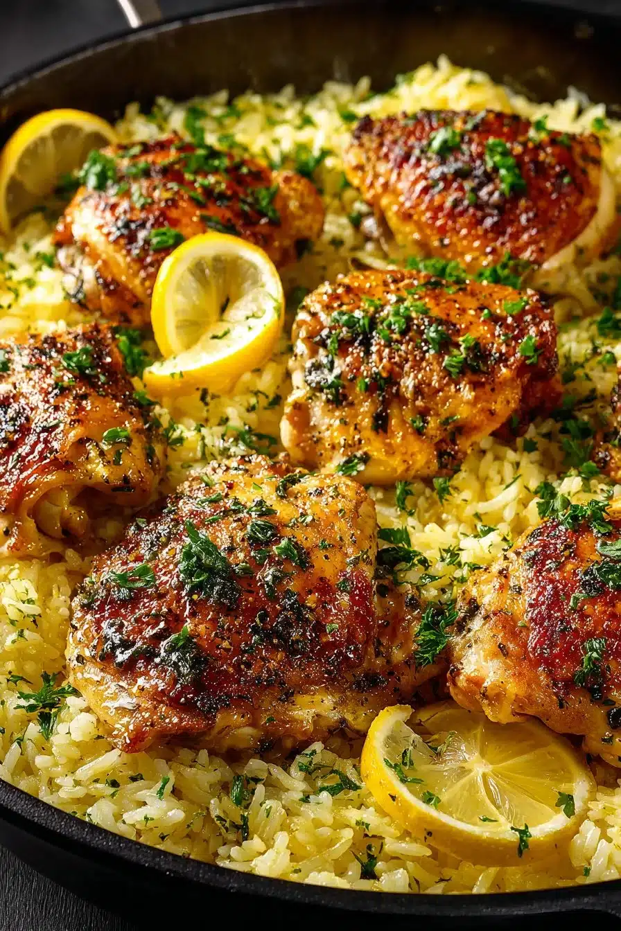 Classic Greek Lemon Chicken and Rice