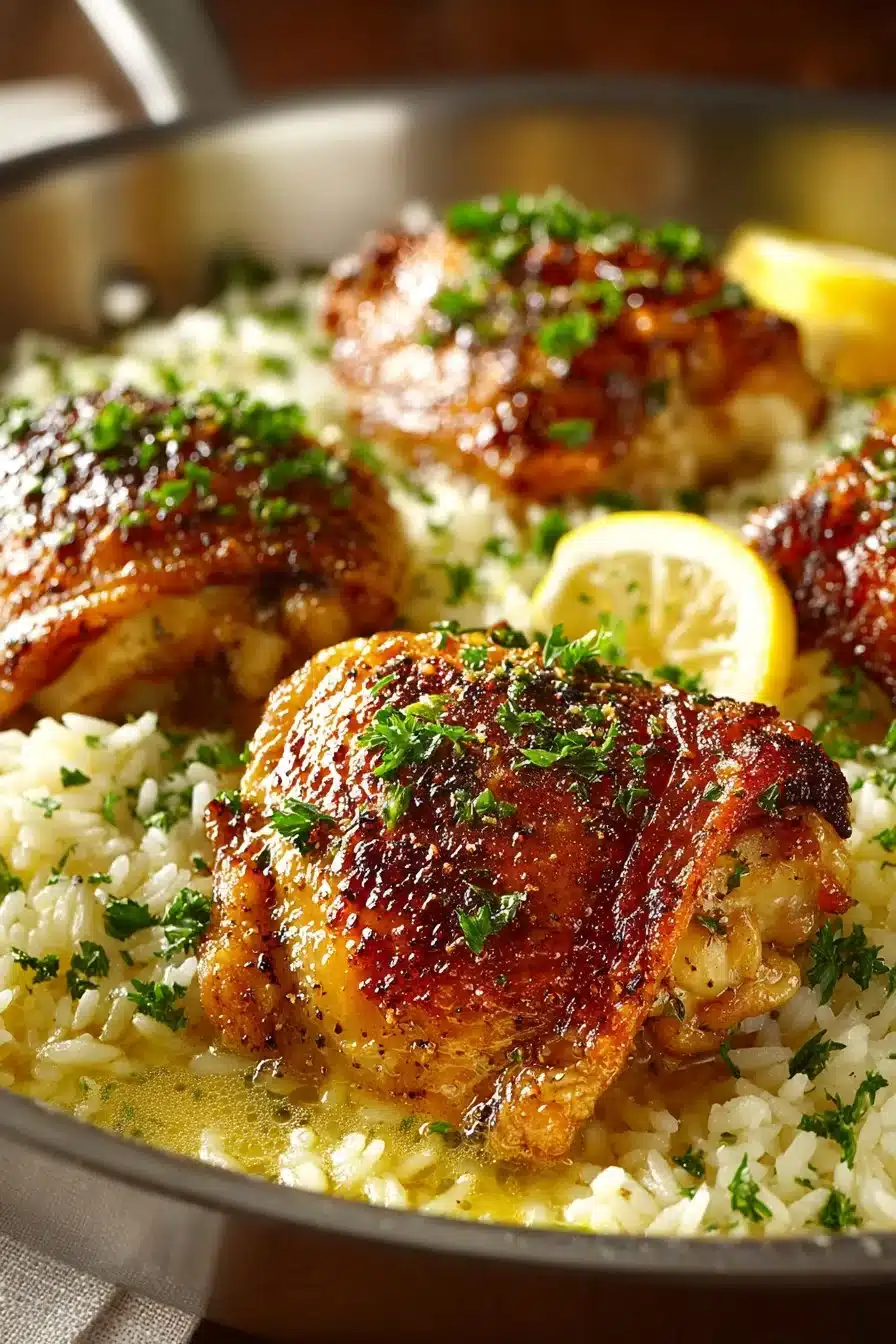Classic Greek Lemon Chicken and Rice