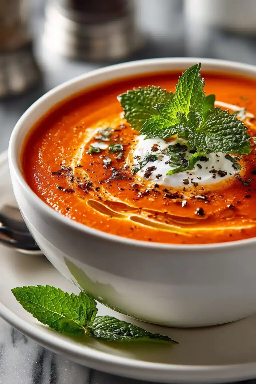 Classic Homemade Creamy Tomato Basil Soup