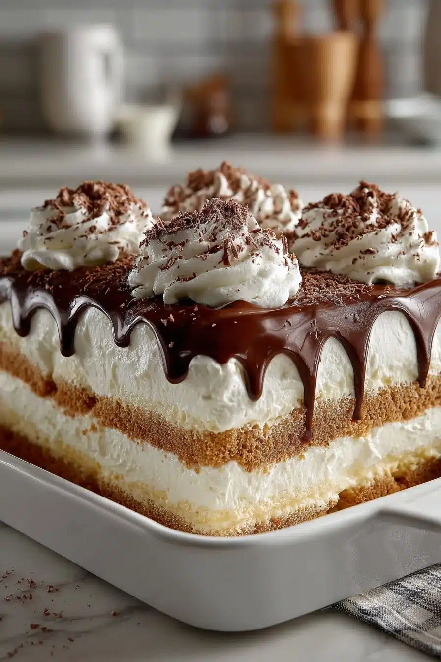 Classic No Bake Chocolate Eclair Cake Dessert Classic No Bake Chocolate Eclair Cake Dessert
