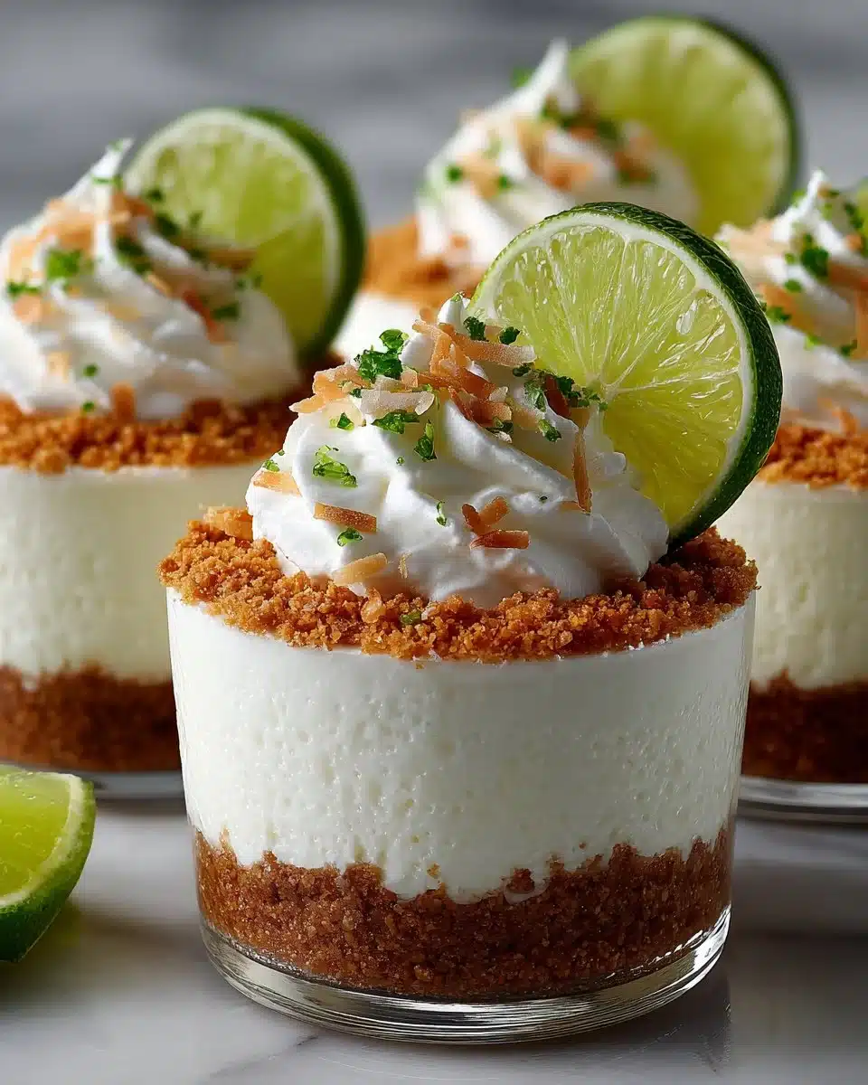 Coconut Lime Cheesecake Shooters Coconut Lime Cheesecake Shooters