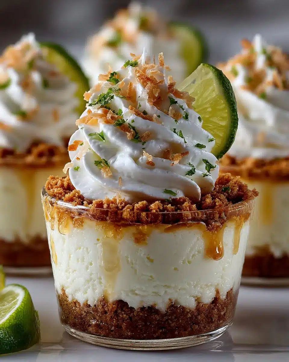 Coconut Lime Cheesecake Shooters Coconut Lime Cheesecake Shooters