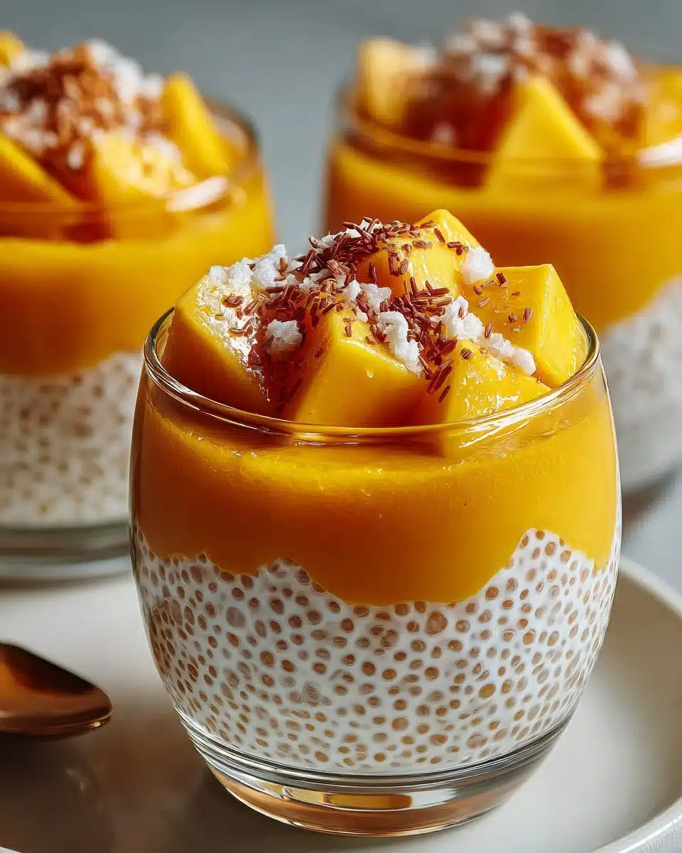 Coconut Mango Sago Dessert Pudding Coconut Mango Sago Dessert Pudding