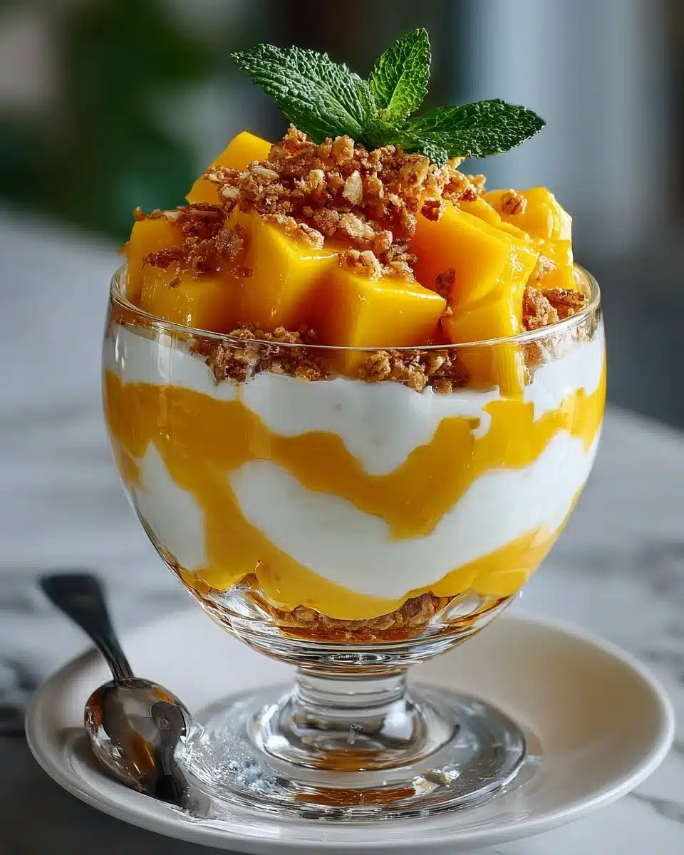 Coconut Milk and Mango Parfait Coconut Milk and Mango Parfait