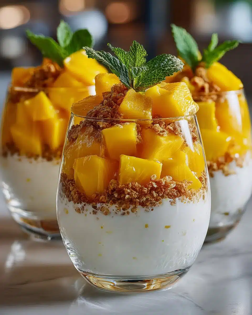 Coconut Milk and Mango Parfait Coconut Milk and Mango Parfait