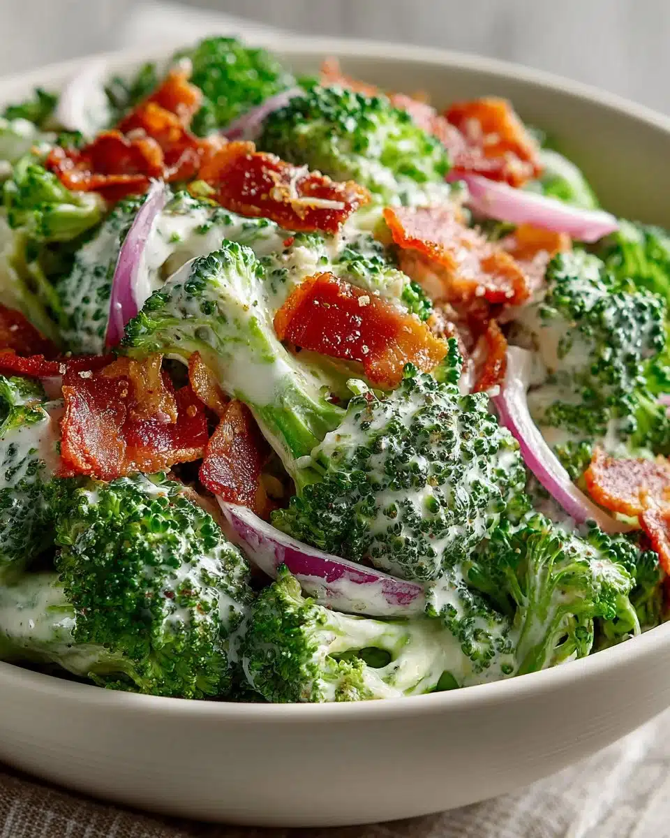 Creamy Broccoli Turkey Bacon Salad