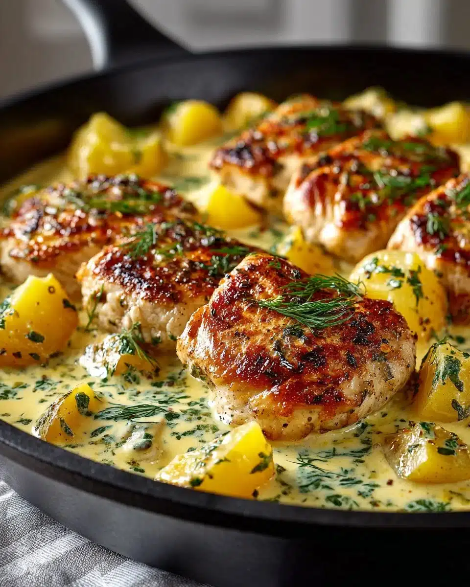 Creamy Dill Chicken and Potato Skillet Creamy Dill Chicken and Potato Skillet