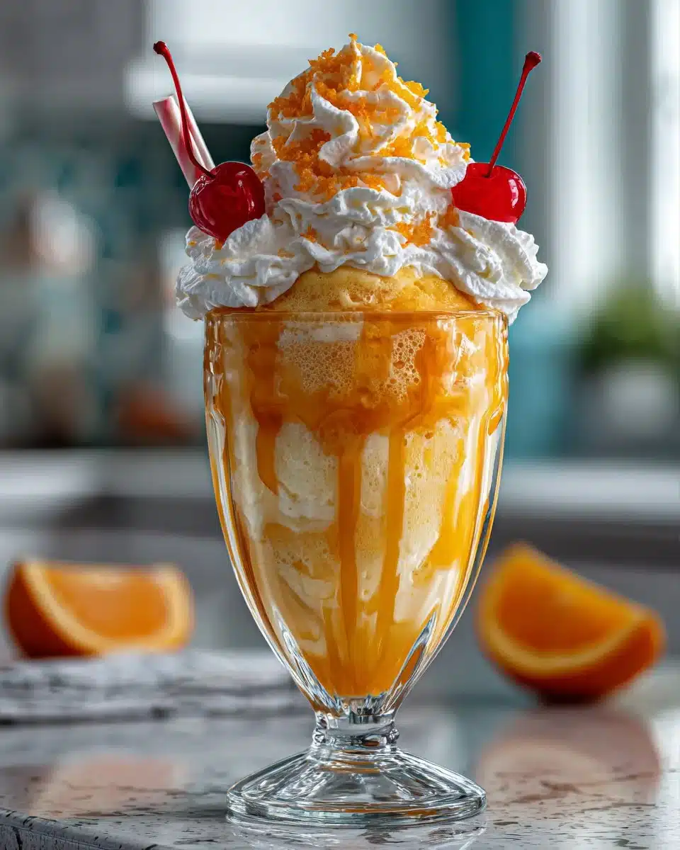 Creamy Orange Creamsicle Ice Cream Floats Creamy Orange Creamsicle Ice Cream Floats