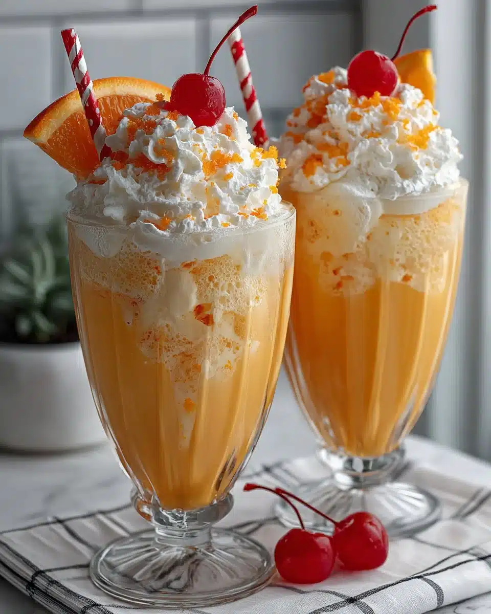 Creamy Orange Creamsicle Ice Cream Floats Creamy Orange Creamsicle Ice Cream Floats