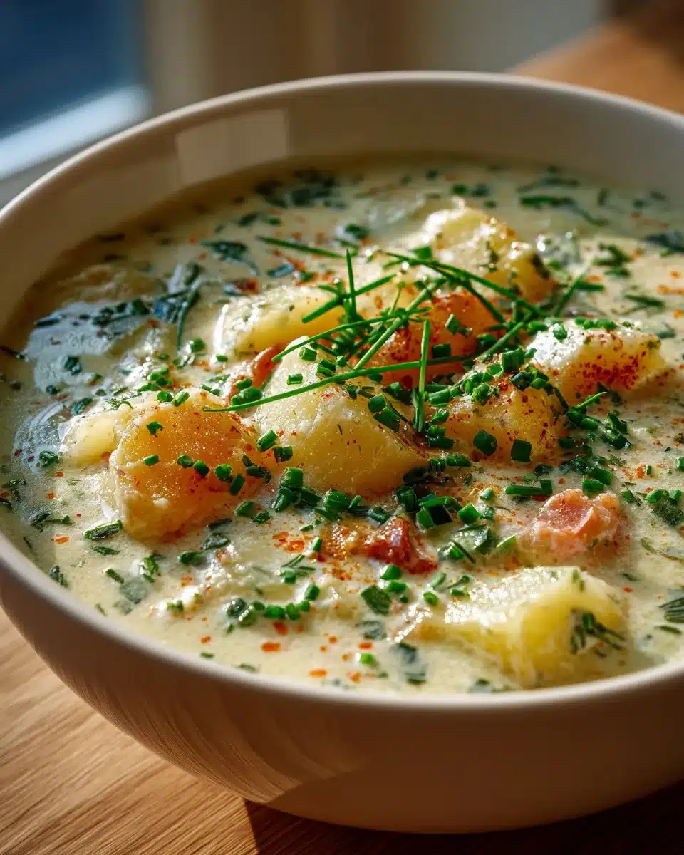Creamy Potato Soup with Chives