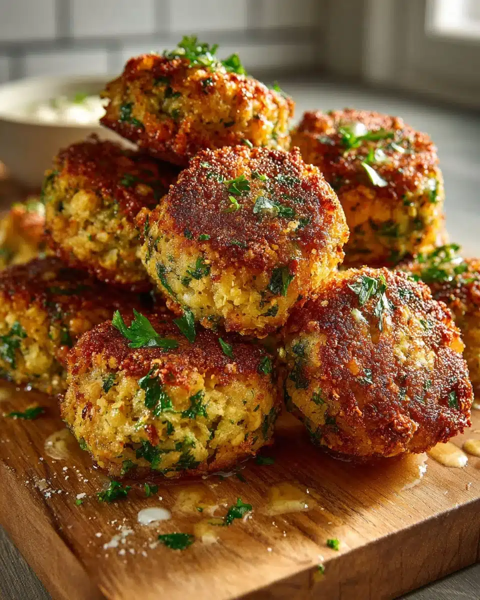 Crispy Baked Falafel Bites with Tahini
