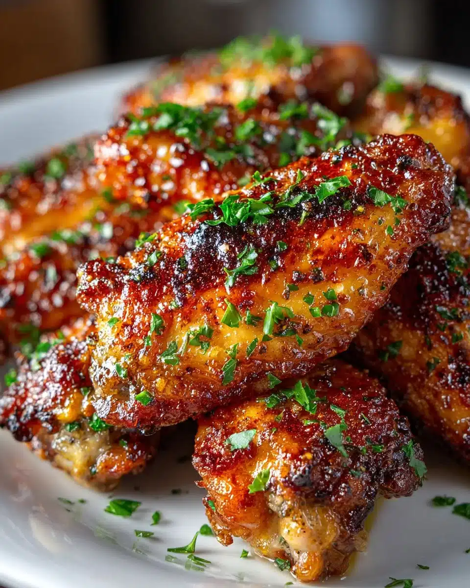 Crispy Baked Garlic Chicken Wings Crispy Baked Garlic Chicken Wings