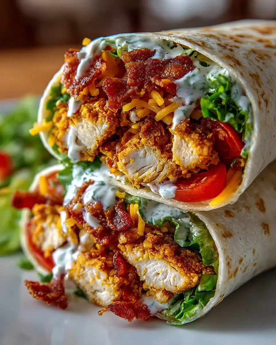 Crispy Chicken Bacon Ranch Wrap Crispy Chicken Bacon Ranch Wrap