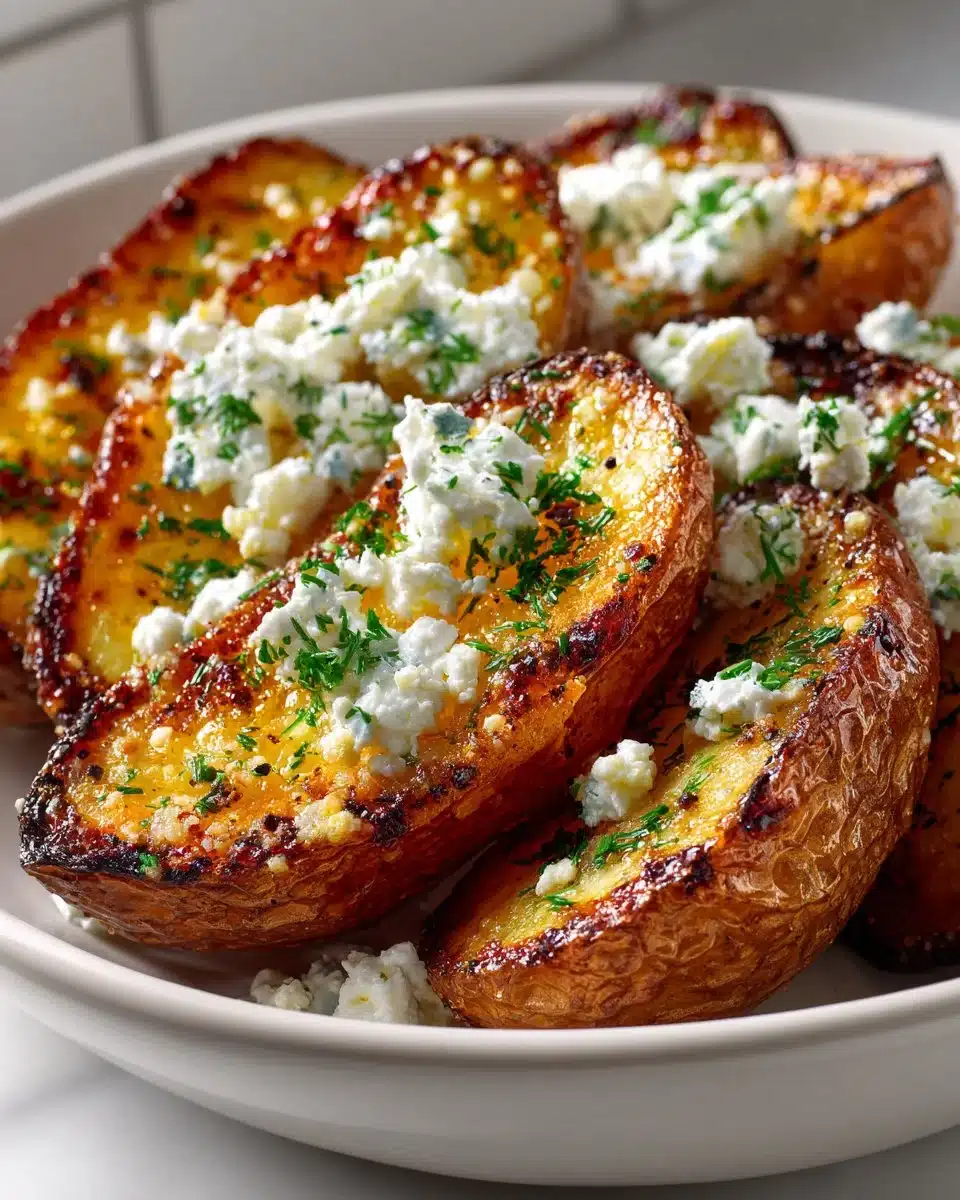 Crispy Fingerling Potatoes with Whipped Feta Dip Crispy Fingerling Potatoes with Whipped Feta Dip