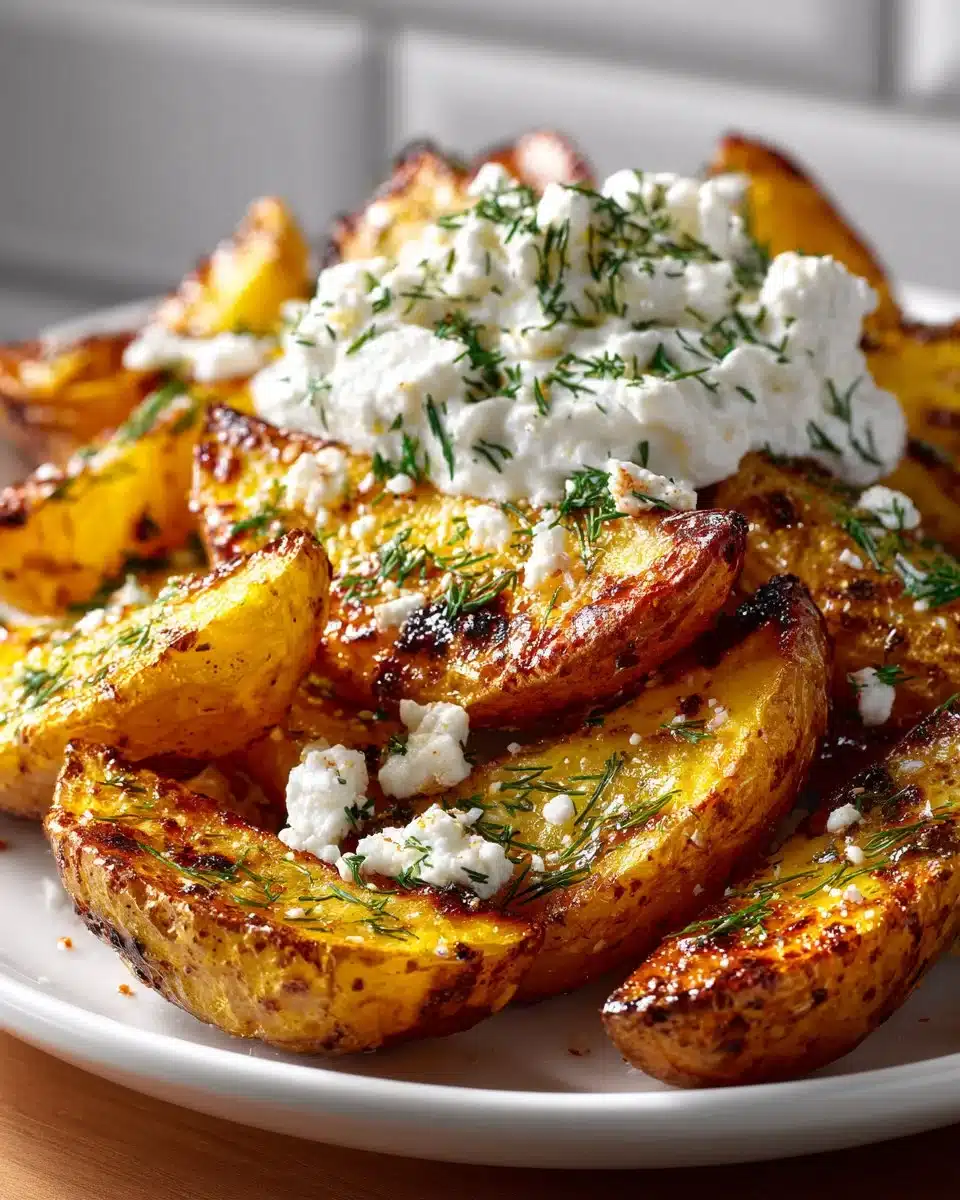 Crispy Fingerling Potatoes with Whipped Feta Dip Crispy Fingerling Potatoes with Whipped Feta Dip