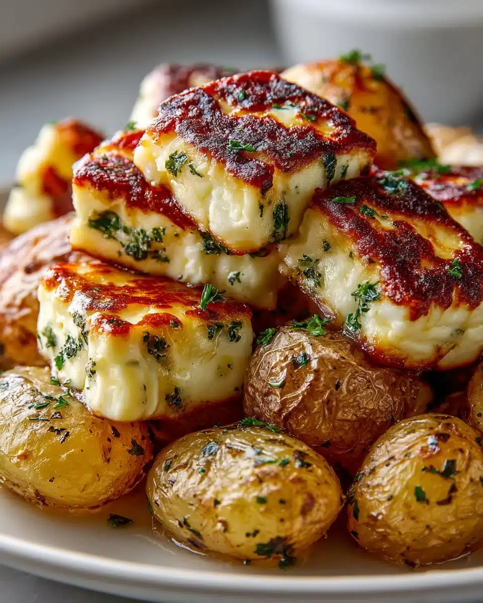 Crispy Halloumi and Roasted Potato Bites Crispy Halloumi and Roasted Potato Bites